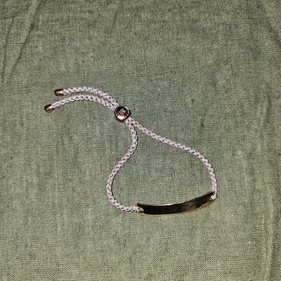 Monica Vinader rose gold vermeil and gray string adjustable bracelet - Picture 1 of 4